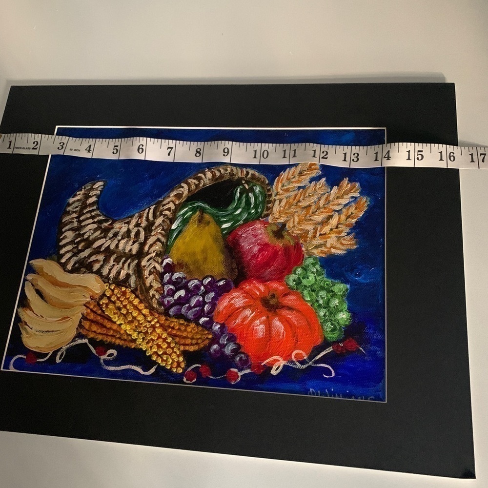 Original Acrylic Artwork Thanksgiving Cornucopia - Picture 11 of 12